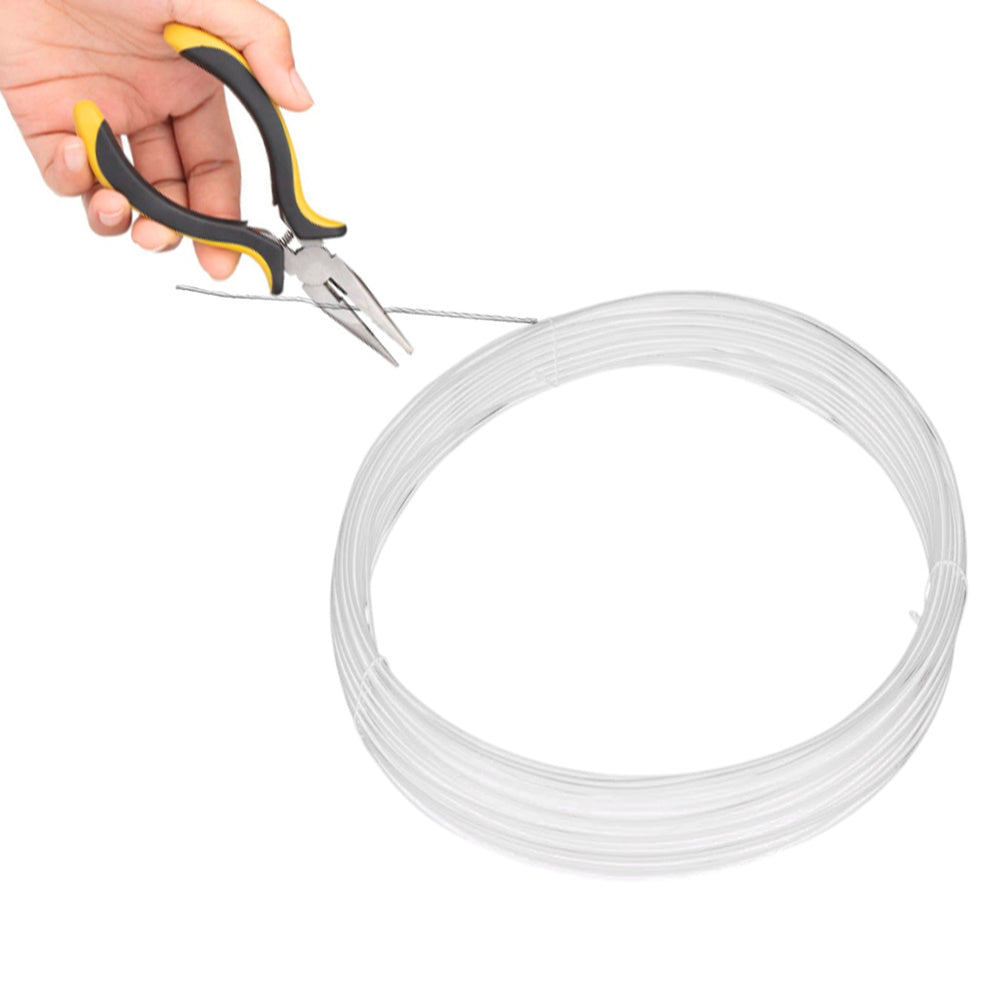 Alambre Plastificado 1,2 mm. Blanco (Rollo 50 metros)