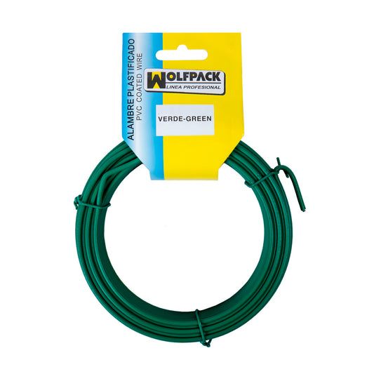 Alambre Plastificado (Rollo 25 Metros) Verde Nº 16 / 2.7 mm.
