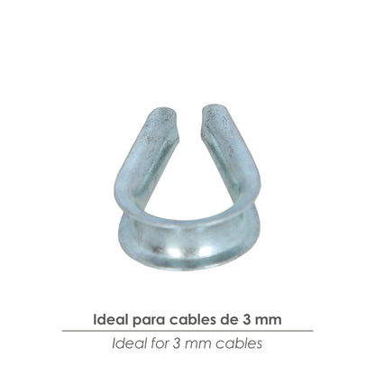 Guardacabos Zincado Para Cable  3 mm.