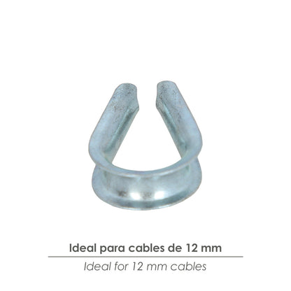 Guardacabos Zincado Para Cable 12 mm.