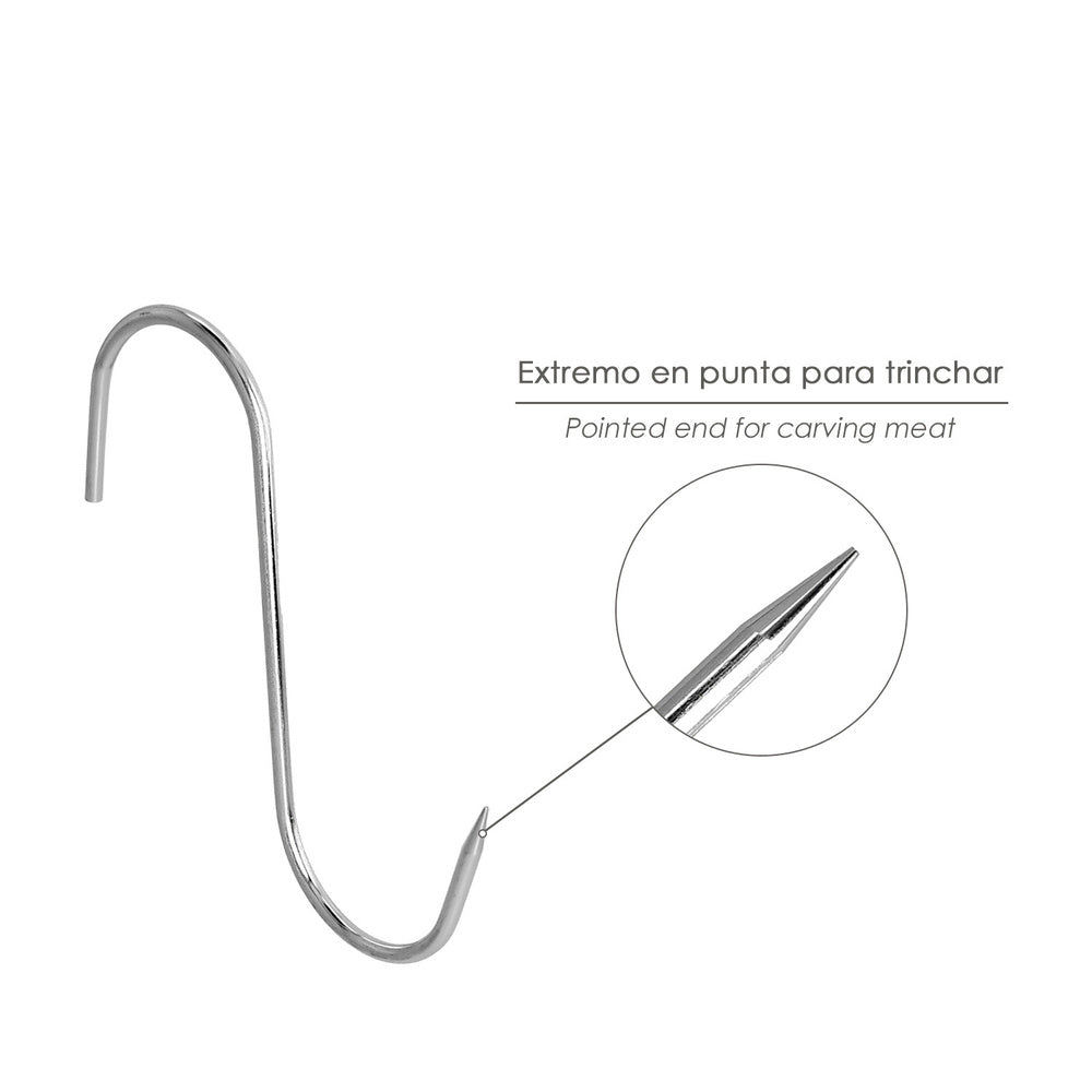 Blister 3 Ganchos Carnicero Inoxidables Nº 10