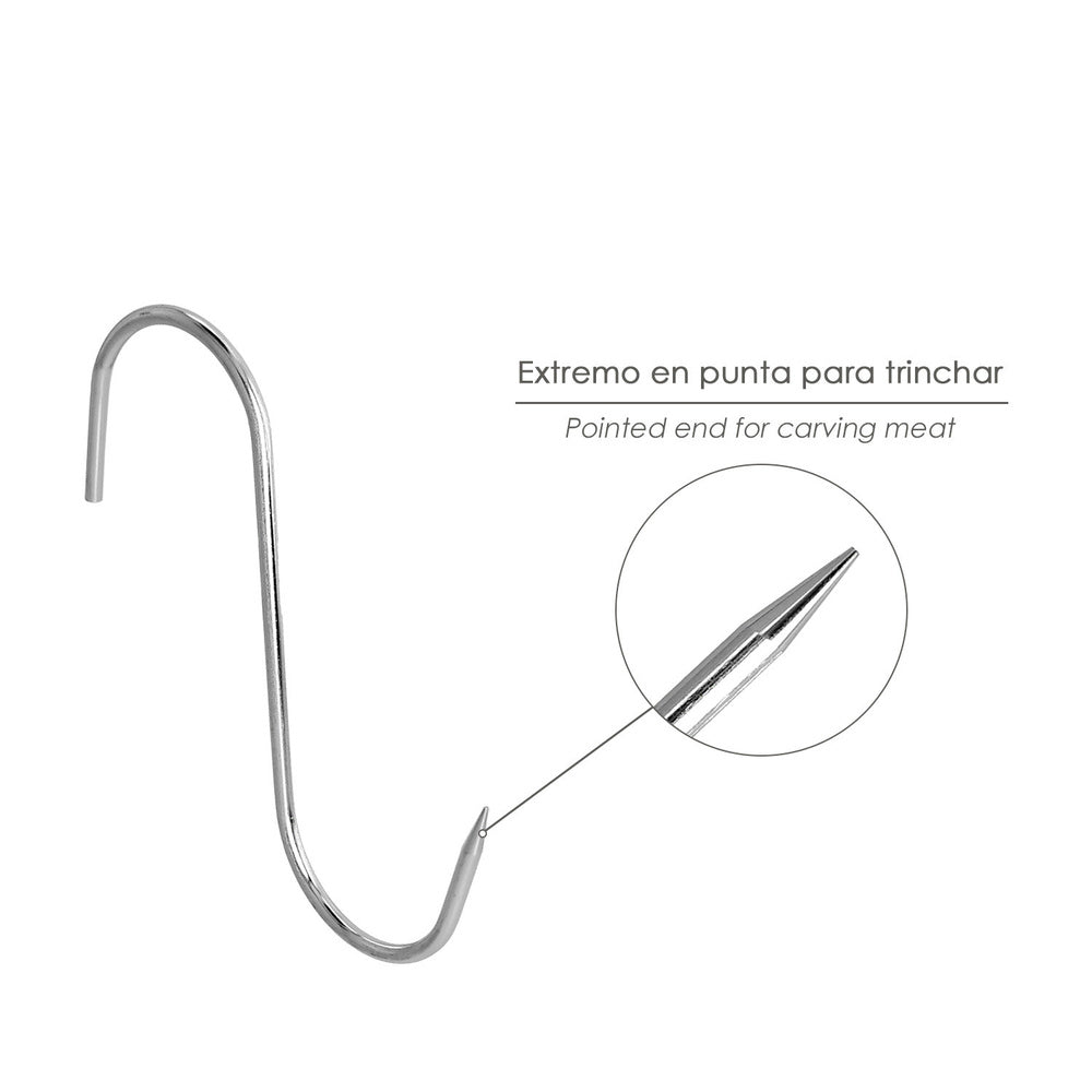 Blister 3 Ganchos Carnicero Inoxidables Nº 18