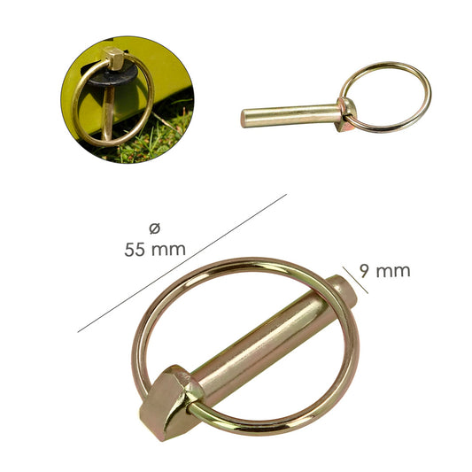 Pasador "Anilla"  Ø 9 x 55 mm.