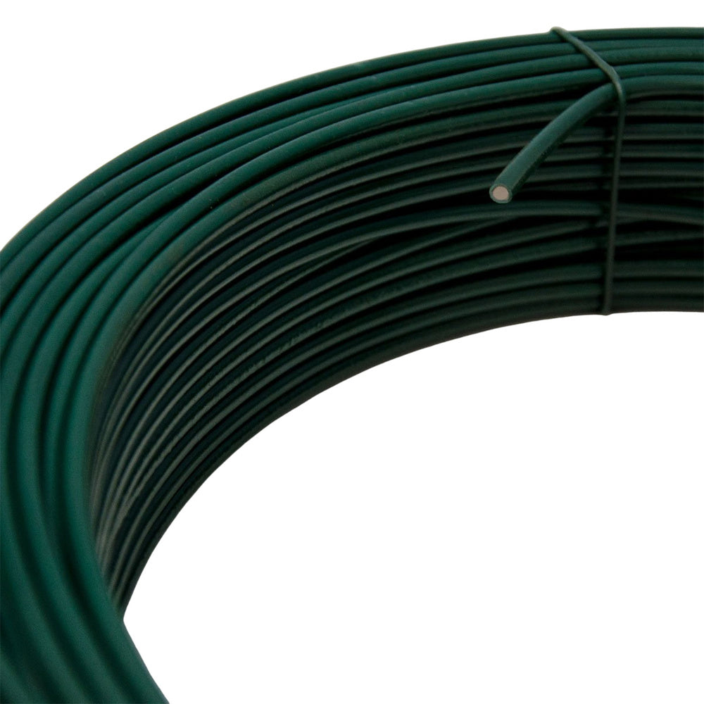 Alambre plastificado Verde Rollo 25 Kg. / Nº17