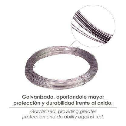 Alambre Galvanizado Rollo  5 kg. Nº10 - 1,5 mm