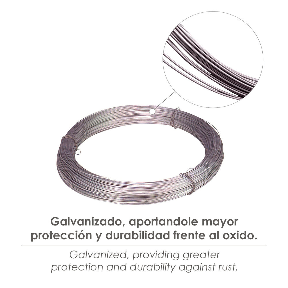 Alambre Galvanizado Rollo  5 kg. Nº12 - 1,8 mm