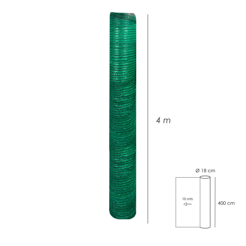Malla Sombreo Rollo 4 x 50 metros, Reduce Radiación, Protección Jardín y Terraza, Regula Temperatura, Color Verde Claro