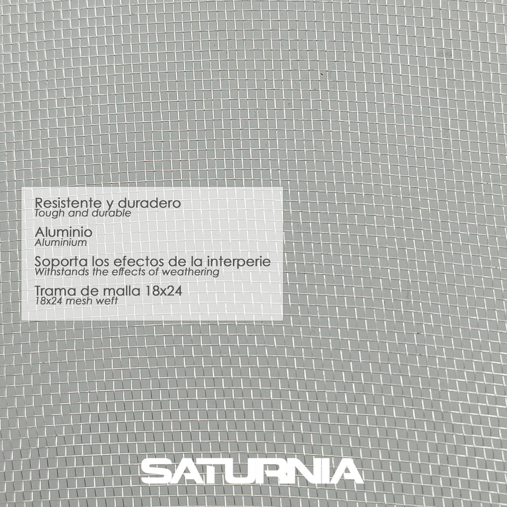 Tela Mosquitera Aluminio 18x14 Ancho 60 cm. Rollo 30 Metros. Malla Mosquitera Aluminio Anti Mosquitos, Antimoscas,