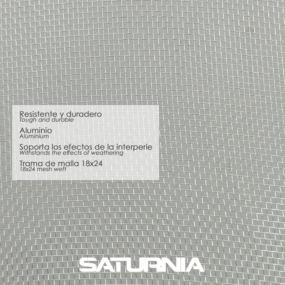 Tela Mosquitera Fibra Vidrio Gris 18x16/100 cm. Rollo 50 metros.