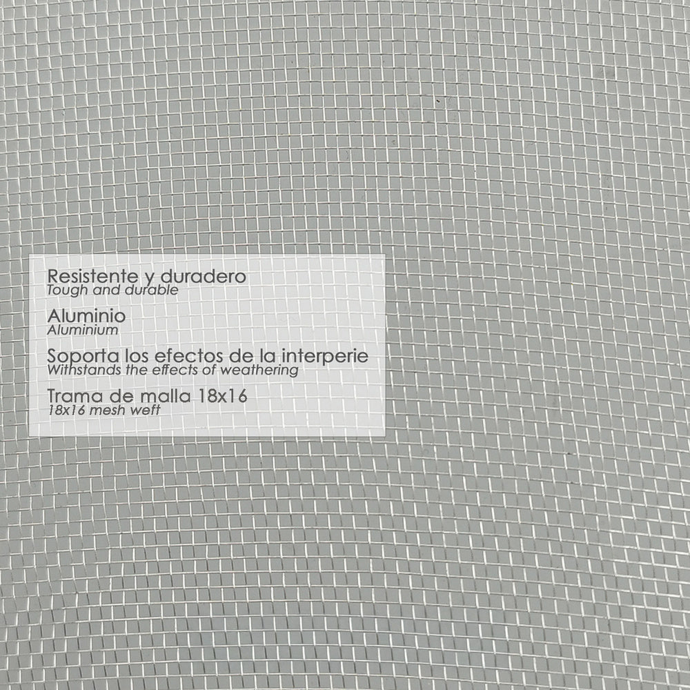 Tela Mosquitera Fibra Vidrio Gris 18x16/150 cm. Rollo 50 metros.