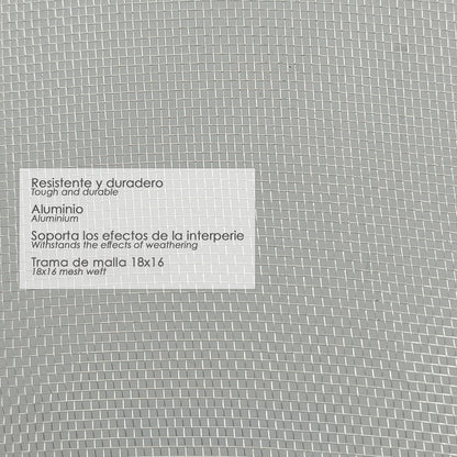 Tela Mosquitera Fibra Vidrio Gris 18x16/150 cm. Rollo 50 metros.
