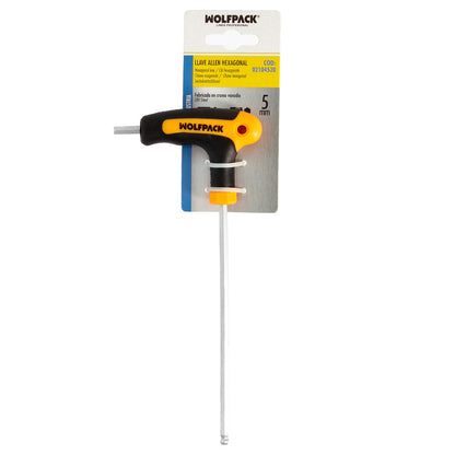 Llave Allen Con Bola Mango Bimaterial "Soft Touch" Forma T 5,0 mm. Acero Cromo Vanadio, Destornillador allen, llave hexagonal