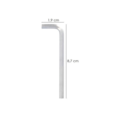 Llave Allen Larga Acero Cromo Vanadio Profesional 2,5 mm. Llave Hexagonal, Llave Allen Taller Mecanica, Llave Allen Bricolaje