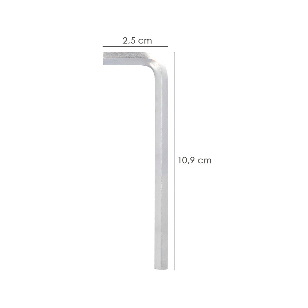 Llave Allen Larga Acero Cromo Vanadio Profesional 4,5 mm. Llave Hexagonal, Llave Allen Taller Mecanica, Llave Allen Bricolaje