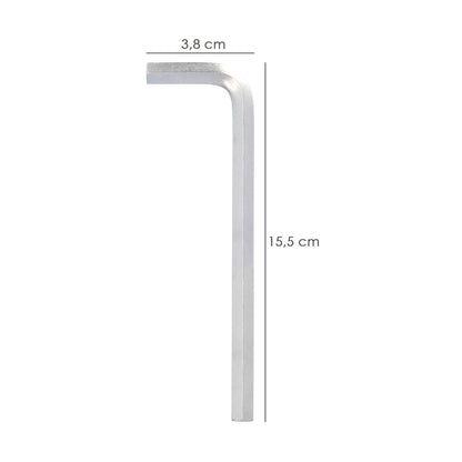 Llave Allen Larga Acero Cromo Vanadio Profesional 8,0 mm. Llave Hexagonal, Llave Allen Taller Mecanica, Llave Allen Bricolaje