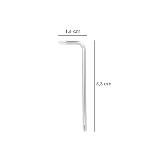Llave Torx Standar Acero Cromo Vanadio Profesional T08 mm. Llave Estrella, Llave Allen Estrella