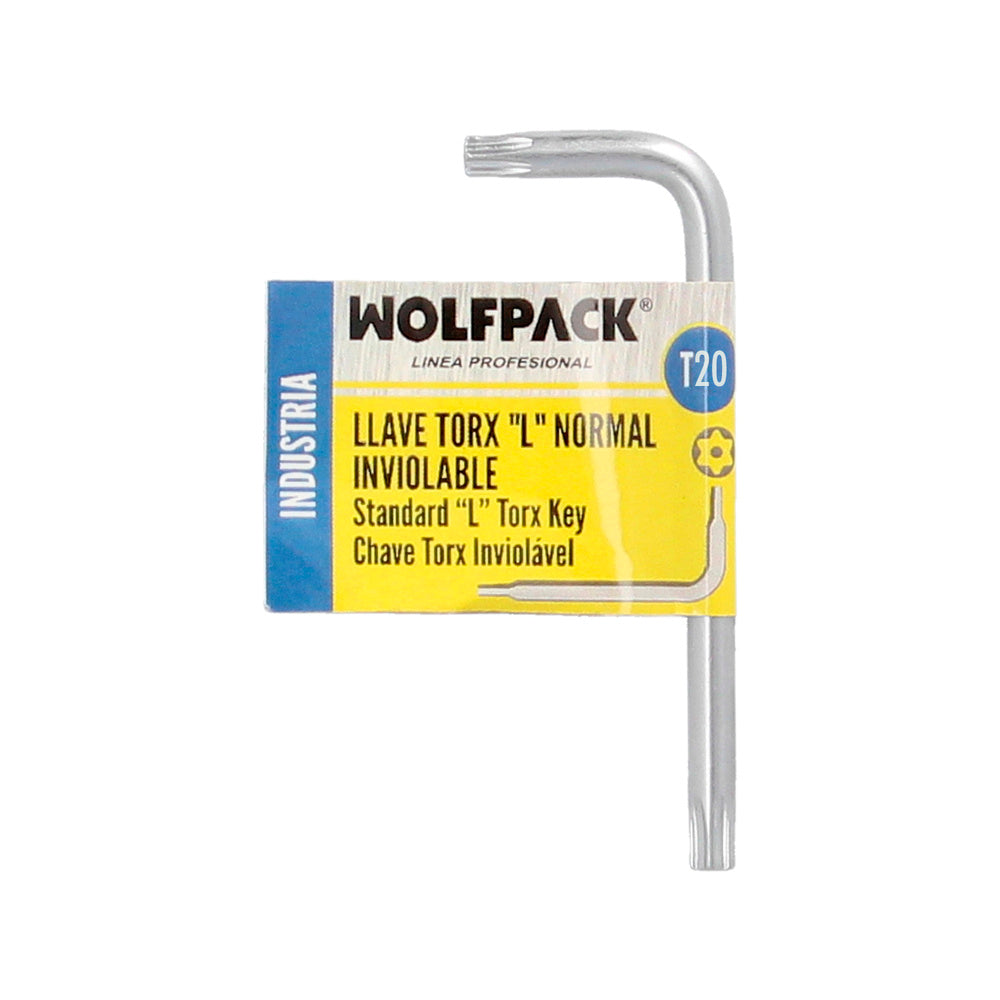 Llave Torx Inviolable Standar Acero Cromo Vanadio Profesional T20 mm. Llave Estrella, Llave Allen Estrella