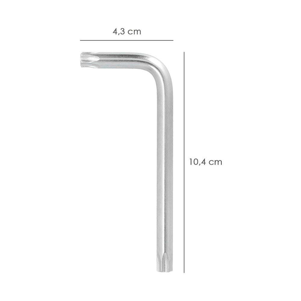 Llave Torx Inviolable Standar Acero Cromo Vanadio Profesional T45 mm. Llave Estrella, Llave Allen Estrella