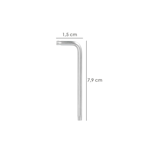 Llave Torx Larga Acero Cromo Vanadio Profesional T06 mm. Llave Estrella, Llave Allen Estrella