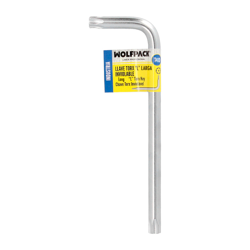 Llave Torx Inviolable Larga Acero Cromo Vanadio Profesional T40 mm. Llave Estrella, Llave Allen Estrella
