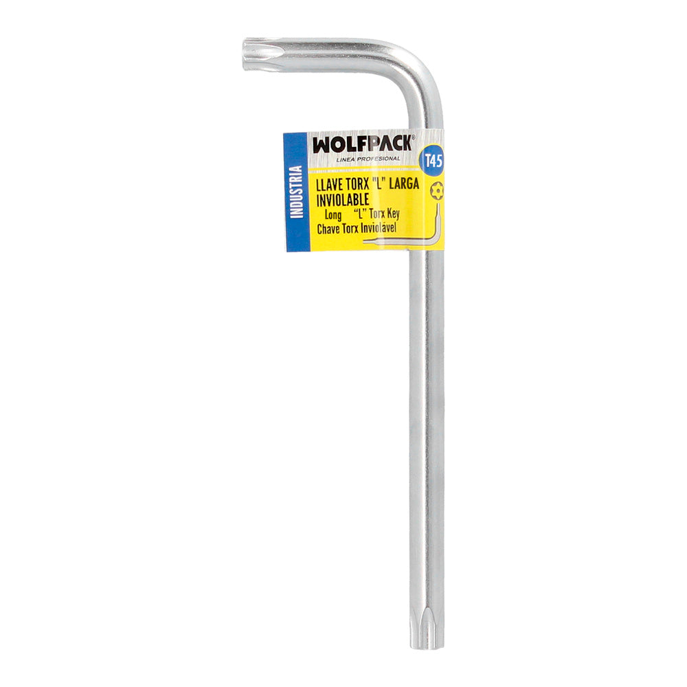 Llave Torx Inviolable Larga Acero Cromo Vanadio Profesional T45 mm. Llave Estrella, Llave Allen Estrella