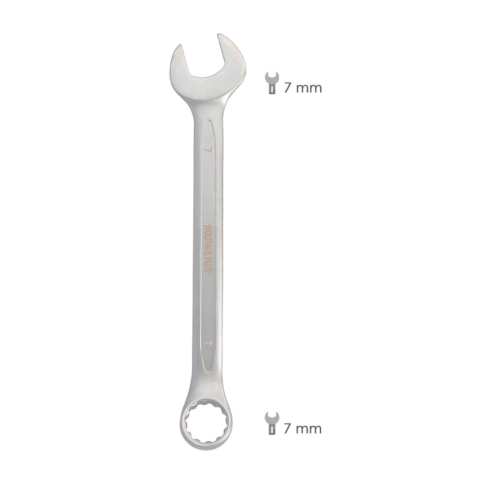 Llave Combinada Plus 7x7 Acero Cromo Vanadio DIN 3113. Llave Doble Boca, Llave Fija, Llave Estrella