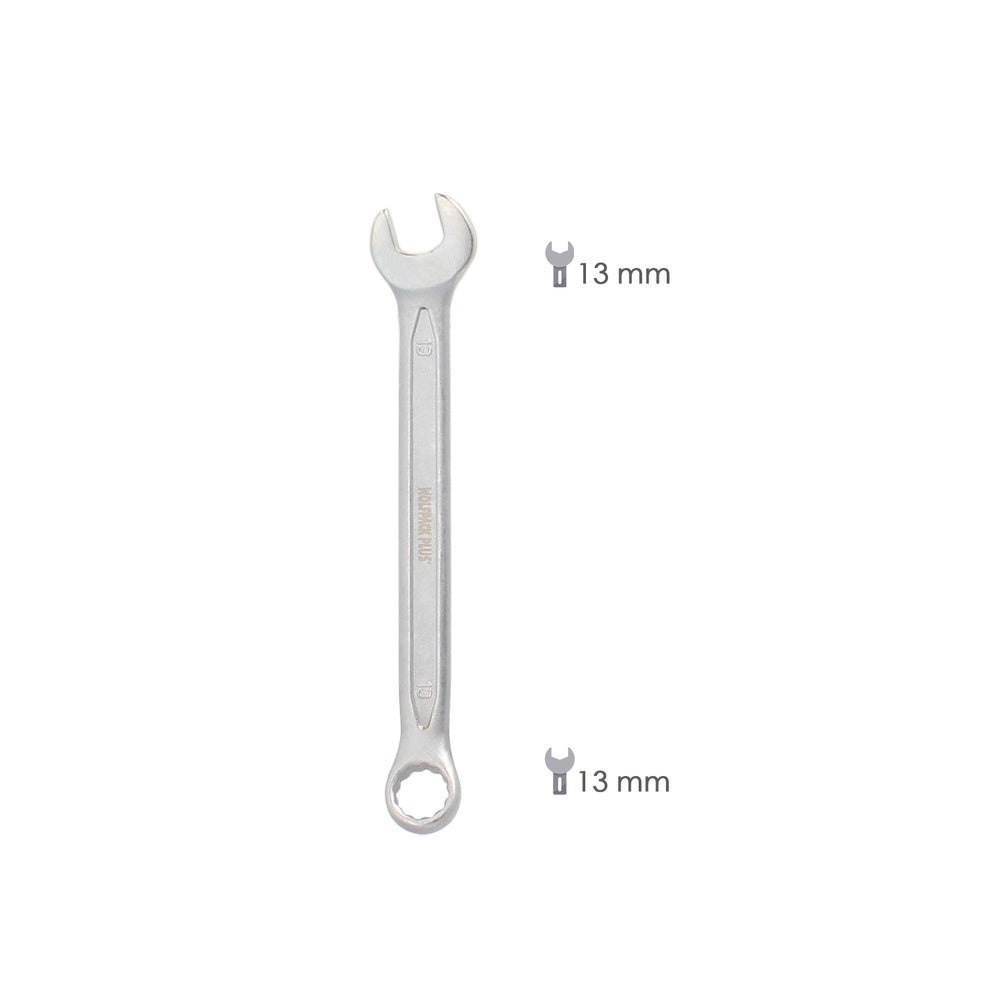 Llave Combinada Plus 13x13 Acero Cromo Vanadio DIN 3113. Llave Doble Boca, Llave Fija, Llave Estrella