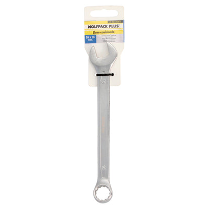 Llave Combinada Plus 16x16 Acero Cromo Vanadio DIN 3113. Llave Doble Boca, Llave Fija, Llave Estrella