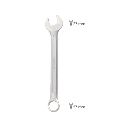 Llave Combinada Plus 27x27 Acero Cromo Vanadio DIN 3113. Llave Doble Boca, Llave Fija, Llave Estrella
