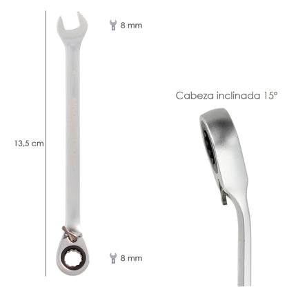 Llave Combinada Con Carraca 8 mm. DIN 3113