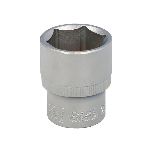 Llave Vaso 1/2" Hexagonal 23 mm. Perfil de 6 caras. Acero Cromo Vanadio, Aristas Redondas