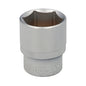 Llave Vaso 1/2" Hexagonal 27 mm. Perfil de 6 caras. Acero Cromo Vanadio, Aristas Redondas