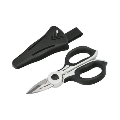 Tijeras Electricista 155 mm. Mango TPR Plus No tension. Con Funda Hojas Acero Inoxidable, Tijeras Cortar Cable, Pelacables