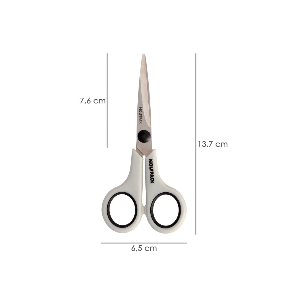 Tijeras Multiuso Acero Inoxidable 5,5" / 140 mm. Hojas Acero Inoxidable, Mango Comodo y Suave