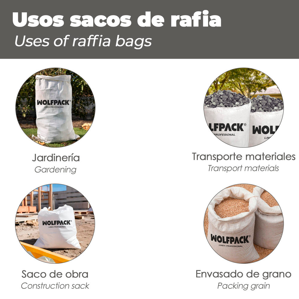 Saco Obra Rafia 50x 80 cm.