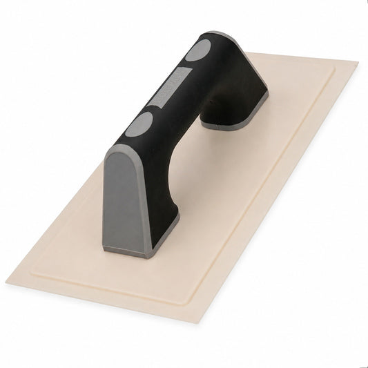 Llana / Talocha Con Mango de Plastico ABS Borde Flexible. Especial Lechadas. Base 30,50 x 14 cm. Mango Ligero y Ergonomico