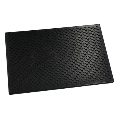 Talocha Plastico 27 x 18 cm. Mango Madera Negra Con Alveolos