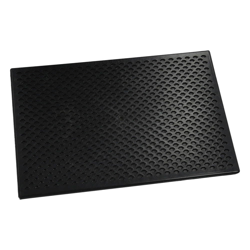 Talocha Plastico 32 x 22 cm. Mango Madera Negra Con Alveolos