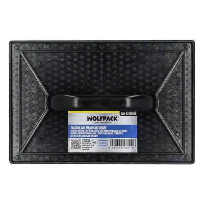 Talocha Plastico 27 x 18 cm. Mango Redondo Negro Con Alveolos
