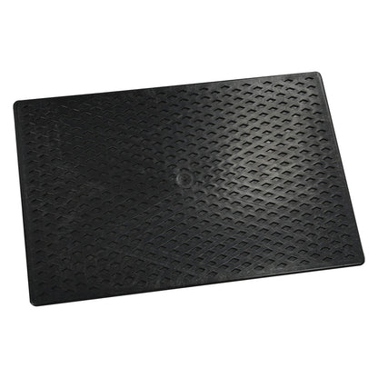 Talocha Plastico 27 x 18 cm. Mango Redondo Negro Con Alveolos