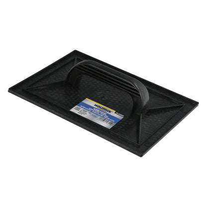 Talocha Plastico 34 x 23 cm. Mango Redondo Negro Con Alveolos