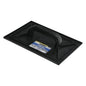 Talocha Plastico 34 x 23 cm. Mango Redondo Negro Con Alveolos