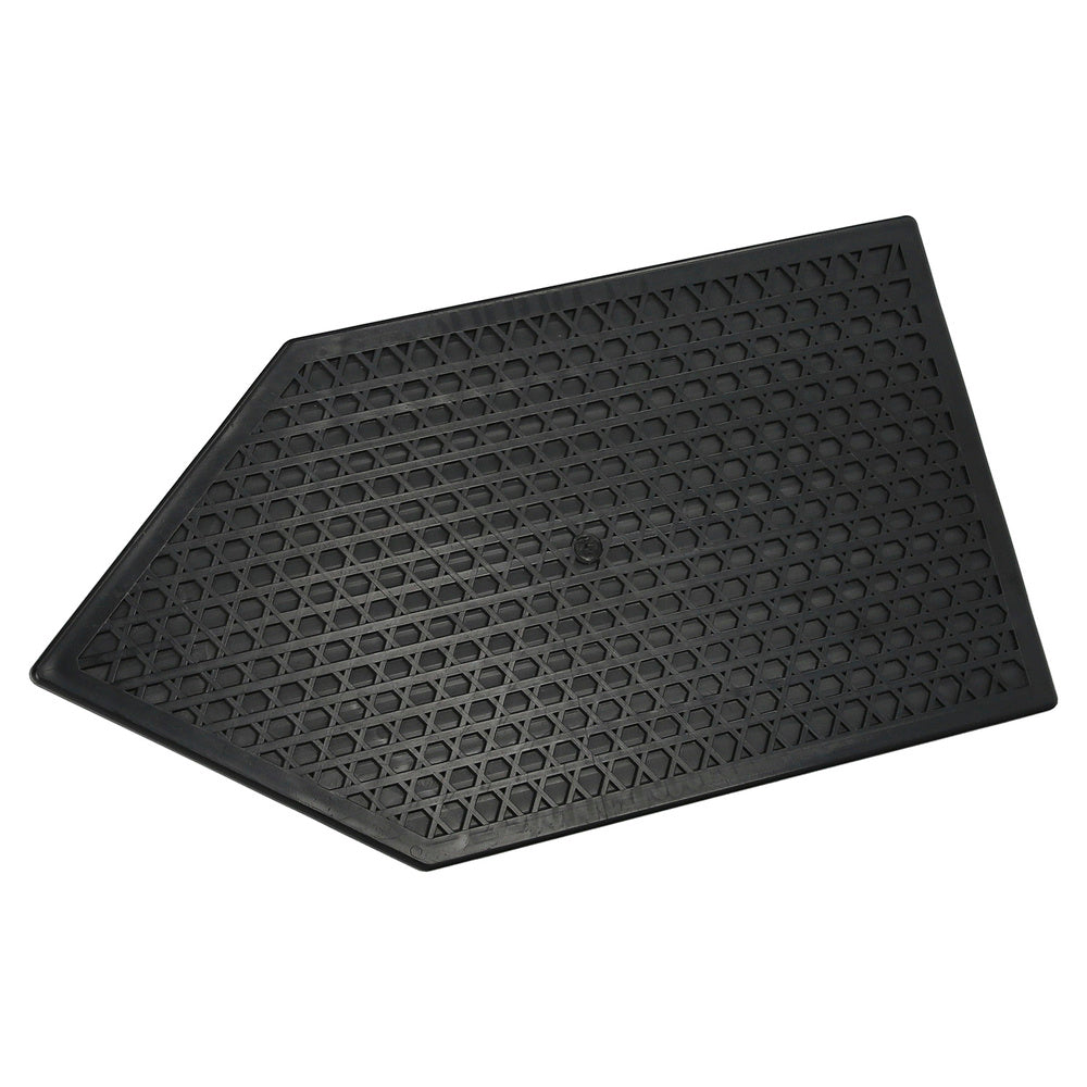 Talocha Plastico Punta Mango Redondo 26 x 14 cm. Negro Con Alveolos