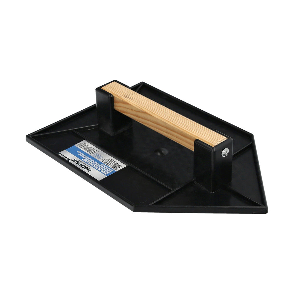 Talocha Plastico Punta Mango Madera 27 x 18 cm. Negro Con Alveolos.