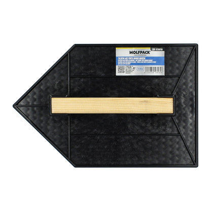 Talocha Plastico Punta Mango Madera 27 x 18 cm. Negro Con Alveolos.