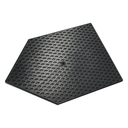 Talocha Plastico Punta Mango Madera 27 x 18 cm. Negro Con Alveolos.