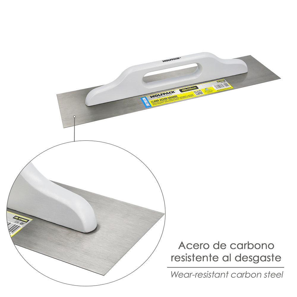 Llana Acero Grande 480x130 mm.