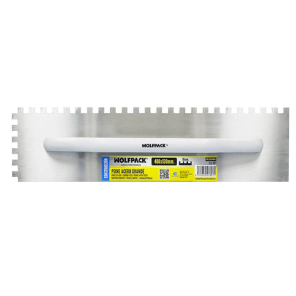 Peine Acero Grande 480x130 mm. Dientes 10 mm.