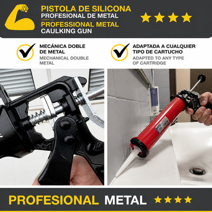 Pistola Silicona Profesional  Roja / Negra Profesional