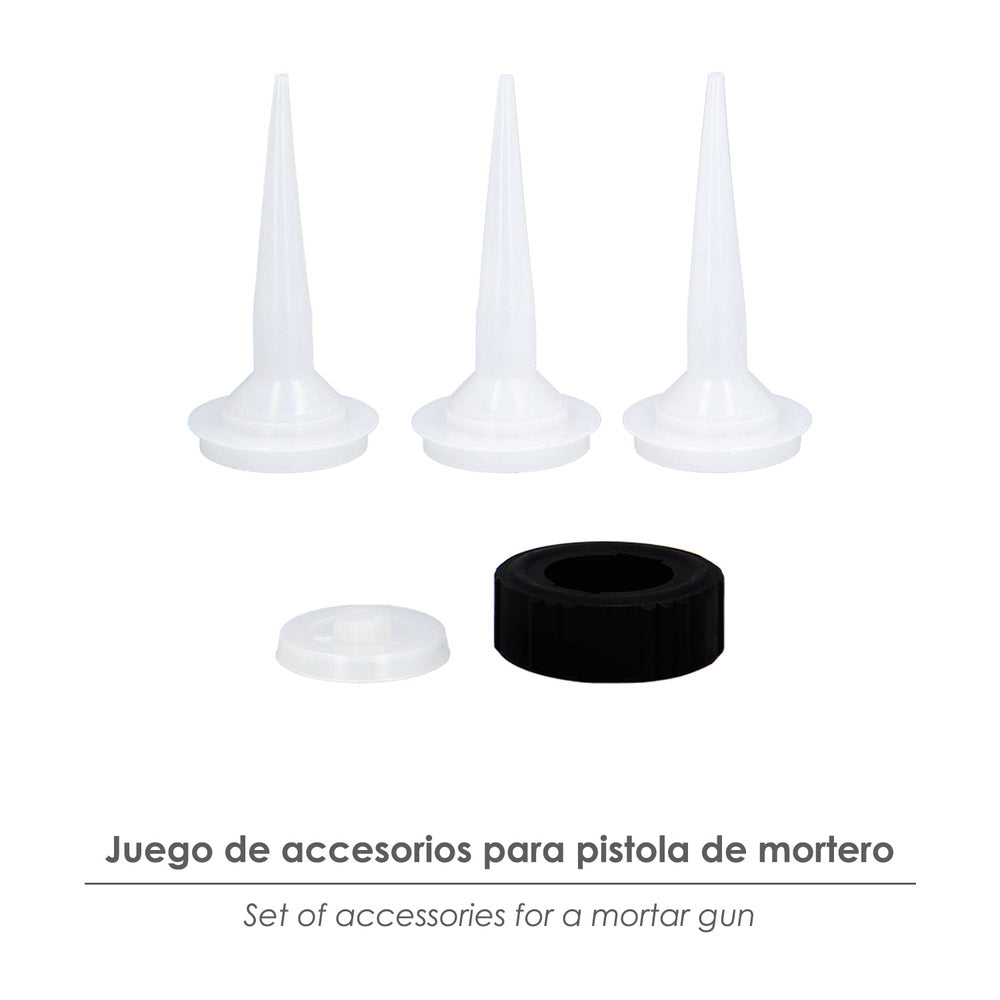Set Accesorios para Pistola Aluminio / Acero Aplicar Mortero 660 CC. 02210502